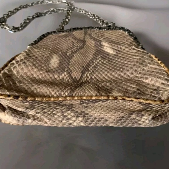 VTG RARE GLEN MILLER/ANN TURK Real Snake Skin Small Dressy Designer Ornate Purse - Picture 8 of 12